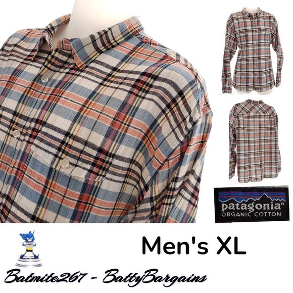 Patagonia Other - Patagonia Pink Plaid Organic Cotton Mens XL L/S